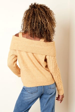 Suéter con hombros descubiertos Marrón S/M h5 Imagen5